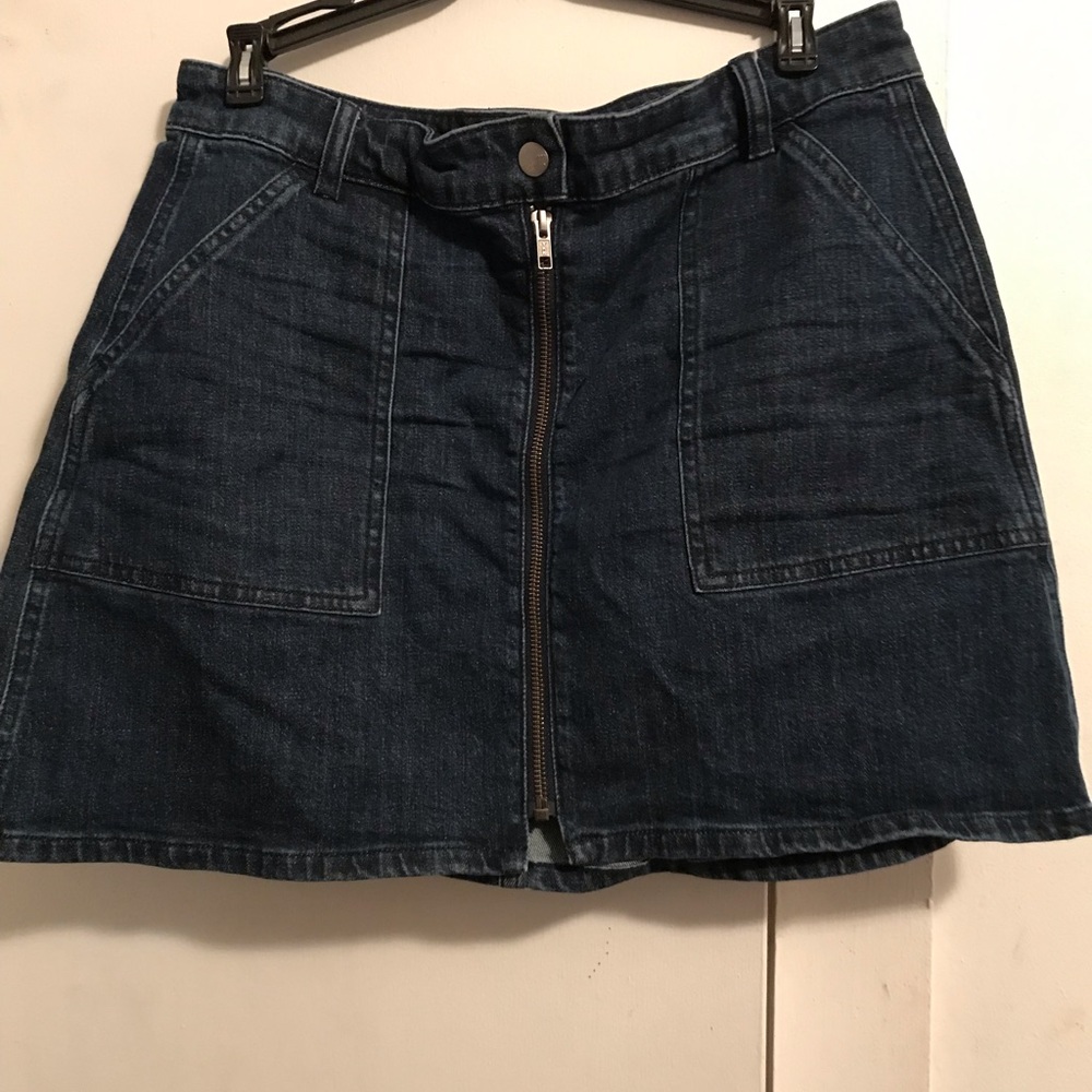 Madewell “Denim A-Line Mini Skirt”